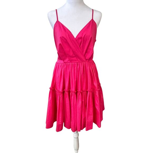 Anthropologie MED NWT Barbie Pink Fushia Lolita Tiered Skirt Strappy Coquette - Picture 10 of 11
